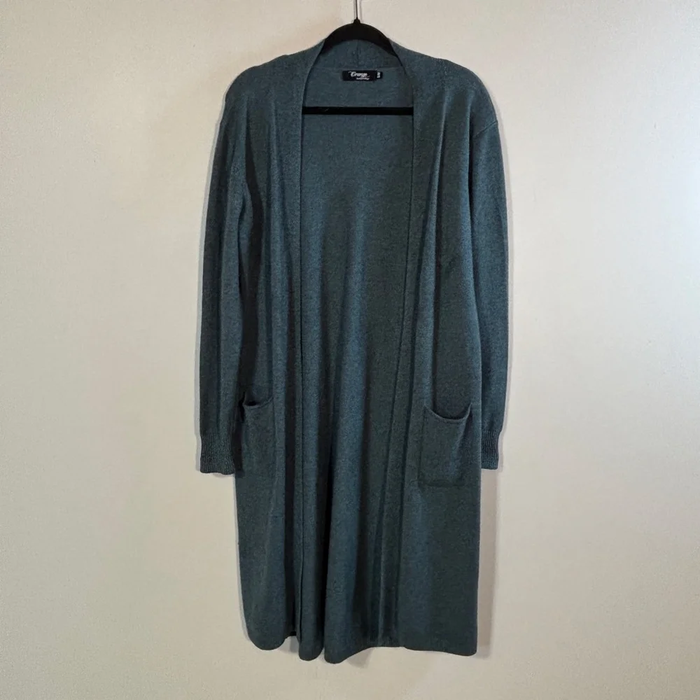 Modal Orange Fashion Village Teal Long Soft Touch Cardigan Women’s S/M Pockets
